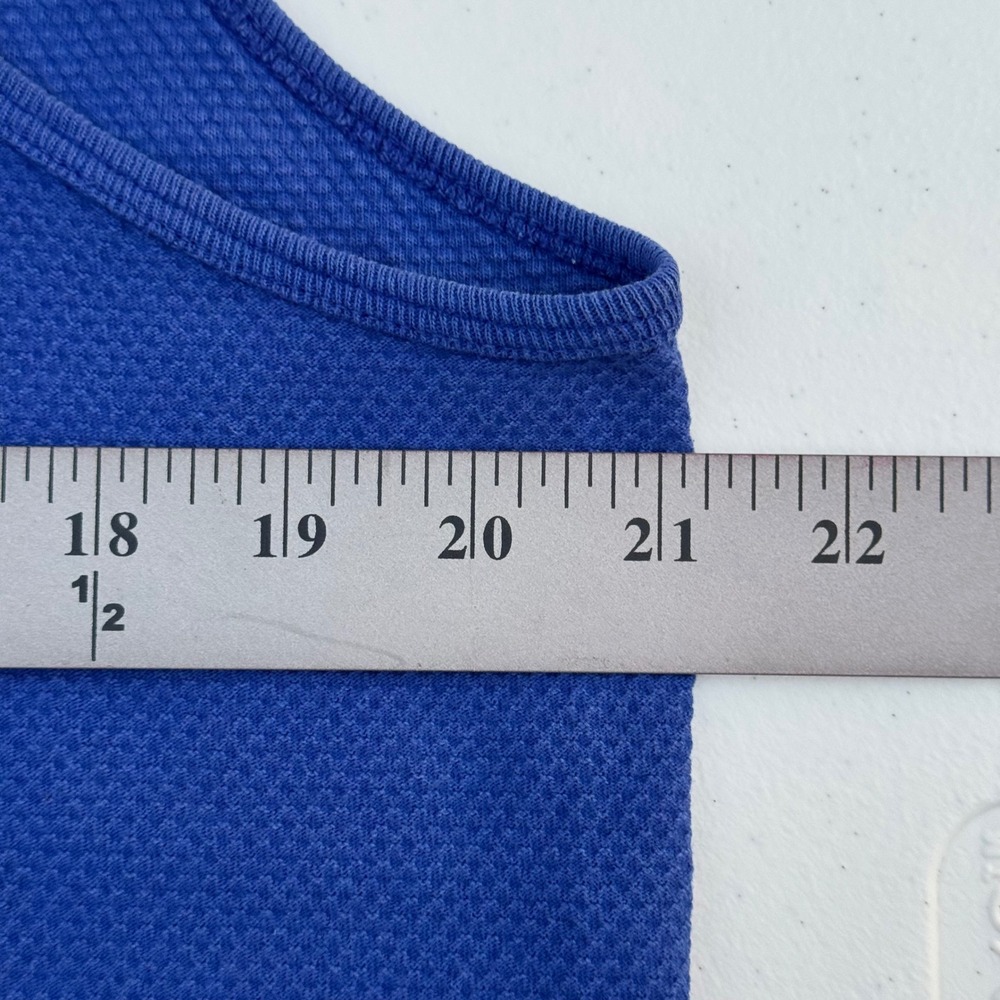 Speedo Men's Blue Athletic Tank Top Large Mesh Made in USA Vintage - Picture 5 of 7
